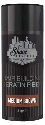 Produktbild von The Shave Factory Hair Building Keratin Fiber 21g Medium Brown
