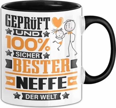 Produktbild von Neffe Geschenk Lustiger Spruch für Neffe Geschenkidee Bester Neffe Der Welt (Schwarz)