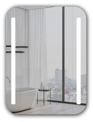 Produktbild von LED Spiegelschrank 60x70 cm, Alukorpus schwarz, 2 Ablagen, IP44