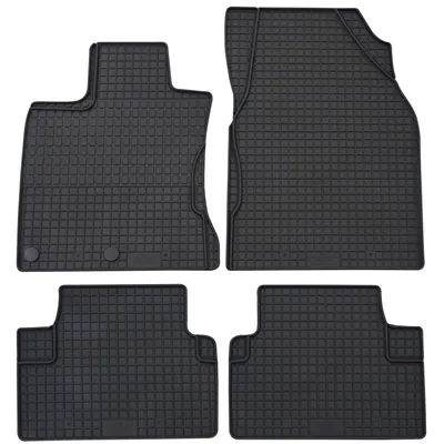 Produktbild von für Nissan Qashqai ab 02/2007-01/2014 Passform PETEX Gummimatten 4-teilig schwarz Allwettermatten Gummifußmatten