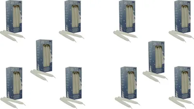 Produktbild von 200 Baumkerzen selbstlöschend Weiß (10x20 Stk.) Gies Kerzen
