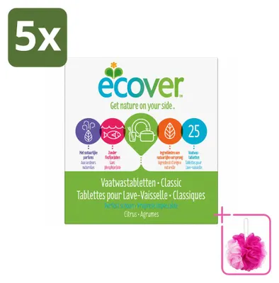 Produktbild von 5 x Ecover Classic Spülmaschinentabs - Sparpackung - 5 Stücke