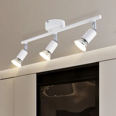 Produktbild von ZMH LED Deckenstrahler 3 Flammig Deckenleuchte Innen  GU10 Fassung Flurlampe Decken Spotlight für Schlafzimmer Badezimmer Flur Küche Wohnzimmer