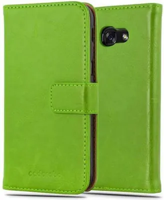 Image de Cadorabo Housse pour Samsung Galaxy A3 2017 Housse de protection en vert Housse pour téléphone portable Book Case Etui Luxury