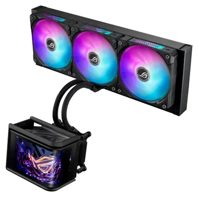 Produktbild von ASUS ROG Ryuo IV SLC 360 ARGB, All-in-One-Flüssigkeitskühler, 12 cm, Schwarz
