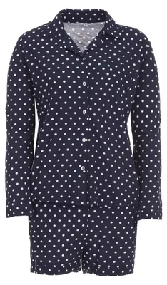 Produktbild von Pyjama Set Shorty - Langarm, Farbe:navy, Größe:S