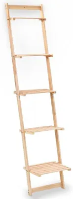 Produktbild von Famanu Wandregal Cederholz - Pflanzenstandregal mit Leiterdesign - 415 x 30 x 176 cm