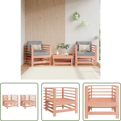 Produktbild von The Living Store Gartenstühle 2 Stk. Massivholz Douglasie