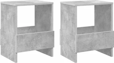 Produktbild von vidaXL Magazinregal 2 pcs Beton Grau 35 x 30 x 45 cm