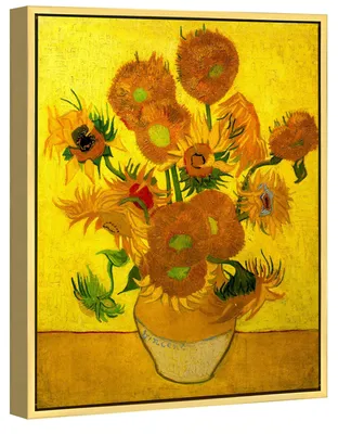 Immagine prodotto di Omgoods - Stampa su tela moderna e astratta con quindici girasoli