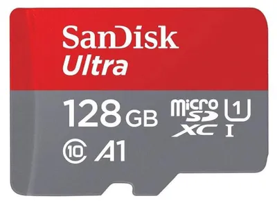 Produktbild von SanDisk Ultra, 128 GB, MicroSDXC, Klasse 10, UHS-I, 100 MB/s, Class 1 (U1)