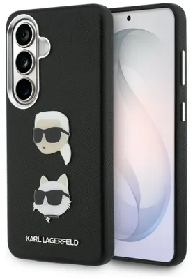 Obrázek produktu pro Kovové pouzdro Karl Lagerfeld Saffiano Double Heads pro Samsung Galaxy S26 - černé