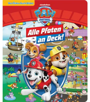 Obrázek produktu pro PAW Patrol - Alle Pfoten an Deck! - Verrückte Such-Bilder, groß - Wimmelbuch - Pappbilderbuch mit wattiertem Umschlag