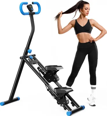 Produktbild von Stair Stepper Heimtrainer - Vertikale Klettermaschine - 150 kg Belastbarkeit - Klappbar Kompakt - Ganzkörper Cardio Training - Schwarz