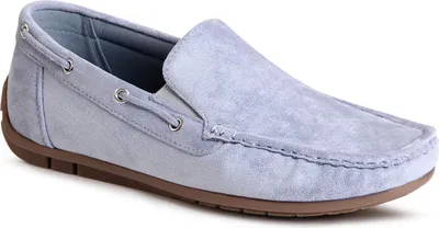 Produktbild von topschuhe24 3002 Herren Velours Mokassins Komfort Slipper , Farbe:Blau, Größe:41 EU