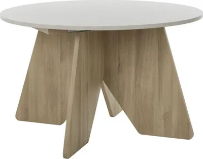 Image de Table à manger Ronde GALEO, 4/6 places, 120/160 x 120 x 74 cm, Design Moderne