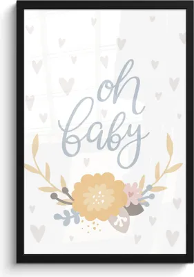 Produktbild von MuchoWow® MuchoWow® Gerahmtes Poster Baby - Zitat - Kinder - Jungen - Mädchen - Baby - Kinder 40x60 cm - Poster mit zchwarzem Bilderrahmen - Papierdruck - Wandbilder