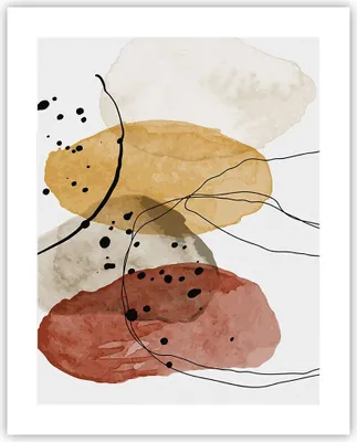 Produktbild von Poster - Poster ohne Rahmen - Aquarell Abstraktion Formen - 40x50 cm - Wand Bild - Wanddeko - Wandbilder - Kunstposter - Wandposter - Bilder - Kunstdruck - Wanddekoration - Wandbild - P2XPA40x50-4658