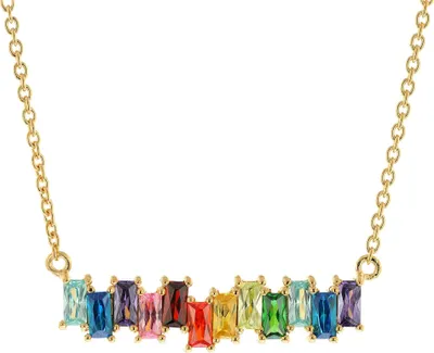 trendor 41671 Damen-Kette 925 Silber Vergoldet Zirkonia Collier 1