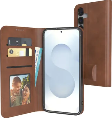 Produktbild von EAZY CASE Business Hülle für Samsung Galaxy S25 klappbar, Premium Kunstleder Handyhülle mit Kartenfach