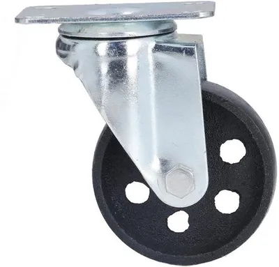 Immagine prodotto di Carrello per carichi pesanti, angolo di rotazione di 360 gradi, ruota in acciaio da 3,5 pollici, cuscinetti doppi, silenzioso, ad alte prestazioni, per carrelli
