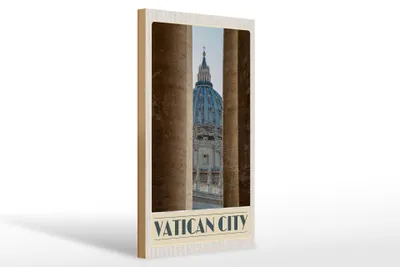 Produktbild von Holzschild Reise 20x30cm Vatikan City Gebäude Architektur