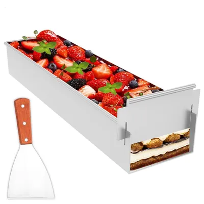 Productafbeelding van Rechthoekige, verstelbare bakvorm, antiaanbaklaag, aluminiumlegering, 41,7 x 10 x 6 cm