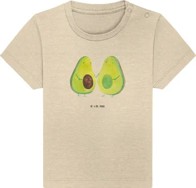 Produktbild von Mr. & Mrs. Panda Babyshirt Avocado Pärchen 12. - 18. Monat - Natural Raw - Geschenk, Avocados,  T-Shirt, Geburt, Kleinkind Shirt, Baby, Kinder, Babyshower, Liebe
