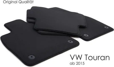 Produktbild von Fußmatten passend für VW Touran II 5T Premium Velours Matten Schwarz 4.teilig Automatten Set