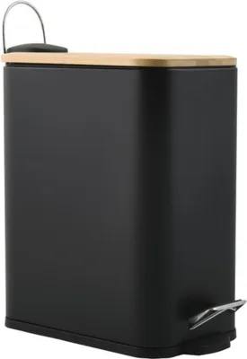 Produktbild von Spirella Treteimer Vienne - schwarz - 5L - Metall - 28 x 14 x 29 cm