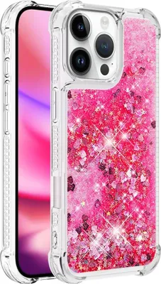 Produktbild von iPhone 16 Pro Hülle - Coverup Liquid Glitzer Back Cover - Rosa