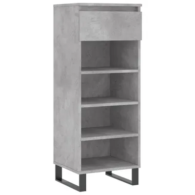 Produktbild von Schuhschrank Betongrau 40x36x105 cm Holzwerkstoff