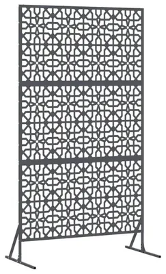 Obrázek produktu pro Paravan / přepážka do místnosti - látka - 100 x 50 x 180 cm - volně stojící - černá barva