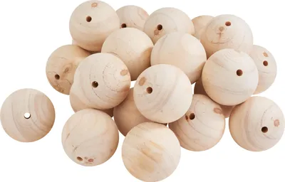 Produktbild von VBS XXL Holzkugeln durchgebohrt Ø 70 mm, 25 Stück