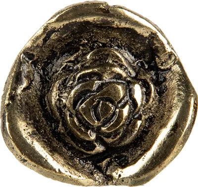 Image de Clayre & Eef Bouton de porte Fleur Ø 3x3 cm Métal doré