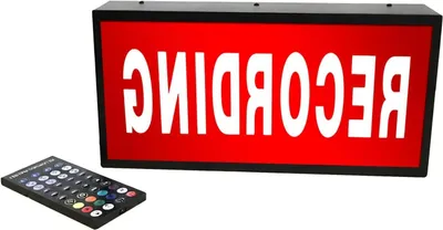 Productafbeelding van LED Neon Lichtbord 'Opname' - USB Aangedreven Dimbaar Waarschuwingsbord voor Studio, Podcast en Gaming