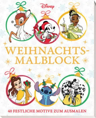 Produktbild von Disney: Weihnachtsmalblock: 40 festliche Motive zum Ausmalen