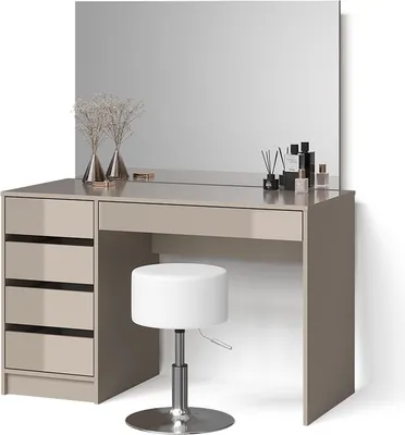 Produktbild von Schminktisch Livinity Imola Greige 120 cm mit Hocker, Model 53083
