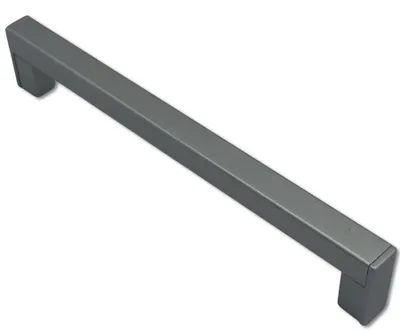 Produktbild von Möbelgriff BA 160mm Küchengriff Chrom matt Griff eckig Silber schlicht