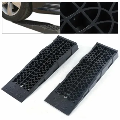 Image de Lot de 2 rampes d'accès en plastique, capacité de charge maximale de 5 000 kg (5 t), dimensions : 695 x 200 x 85 mm