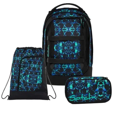 Produktbild von Satch Pack Caleido Blue Schulrucksack Set 3tlg.