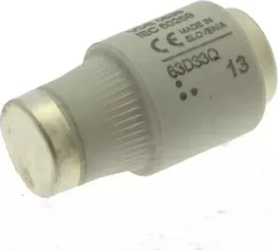 Obrázek produktu pro Pojistková vložka Eaton, nízké napětí, 63 A, AC 500 V, 50 kA, D3, 27 x 16 mm, gR, IEC, superrychlá 63D33Q