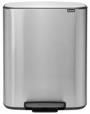 Immagine prodotto di BRABANTIA bidone a pedale Bo 2 bidoni 30+.30 L acciaio opaco