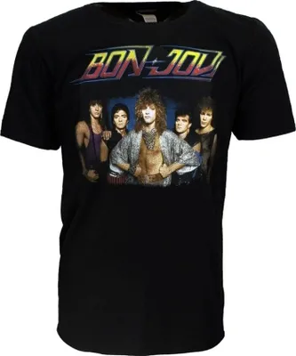 Obrázok produktu pre Bon Jovi Tour '84 (Back Print) Black M Tričko