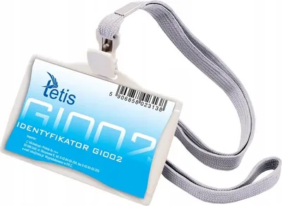Produktbild von Ausweis auf Schlüsselband 85 x 35 mm TETIS A'30 GI002