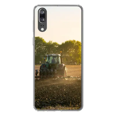 Produktbild von MuchoWow® Handyhülle Schutzhülle Hülle für Huawei P20 Traktor - Vogel - Land Silikon Softcase Handy Hülle - Hardcover