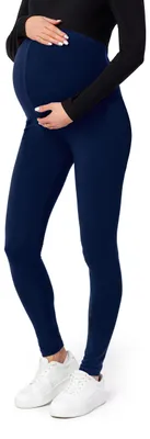 Image de Be Mammy Leggings de grossesse longs en viscose BE-02 (bleu marine, M)
