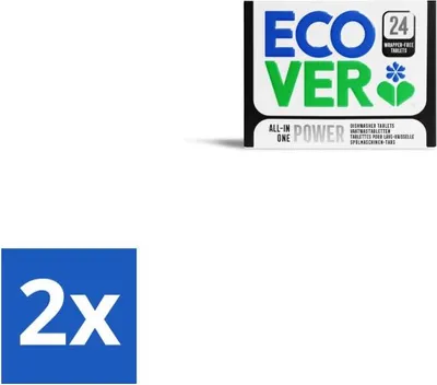 Produktbild von Ecover - All-in-One Power-Geschirrspültabs - 24 Tabs - Vorteilspack - 2 Stücke