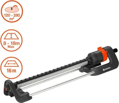 Immagine prodotto di Irrigatore oscillante GARDENA Aqua L, superficie 280 m², portata max.
