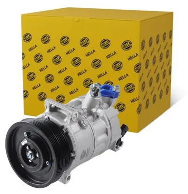 Immagine prodotto di Compressore dell'aria condizionata 12 V, Ø 127 mm, HELLA Thermo-Expertise, compatibile, tra l'altro, con VW JETTA
